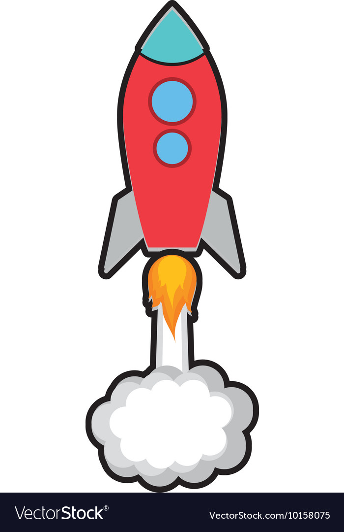 Rocket spaceship science icon graphic