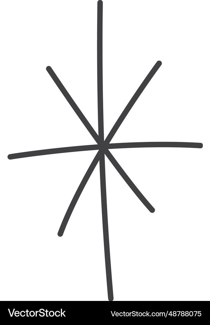 Star lined doodle Royalty Free Vector Image - VectorStock