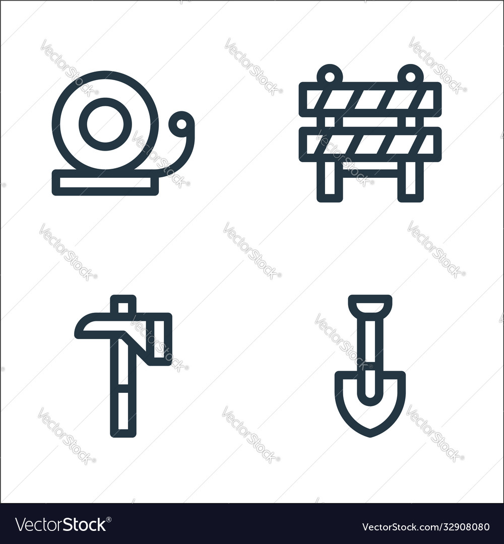 Emergencies line icons linear set quality Vector Image Emergencies line icons linear set quality