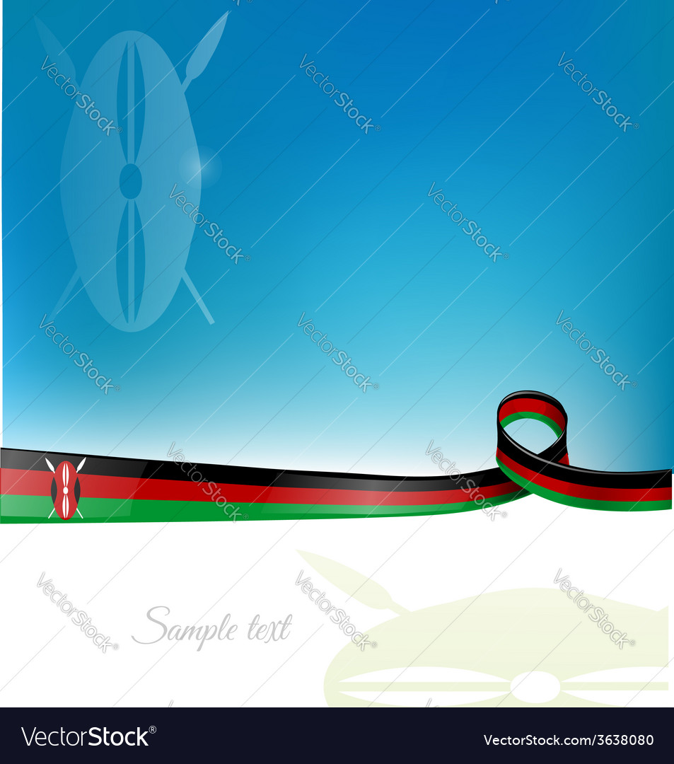 Kenya flag background Royalty Free Vector Image