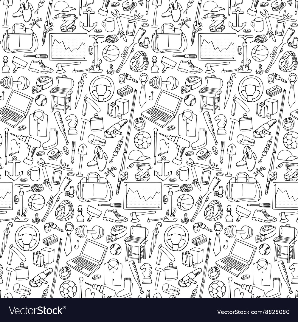 Man's Hobby & Tools Pattern