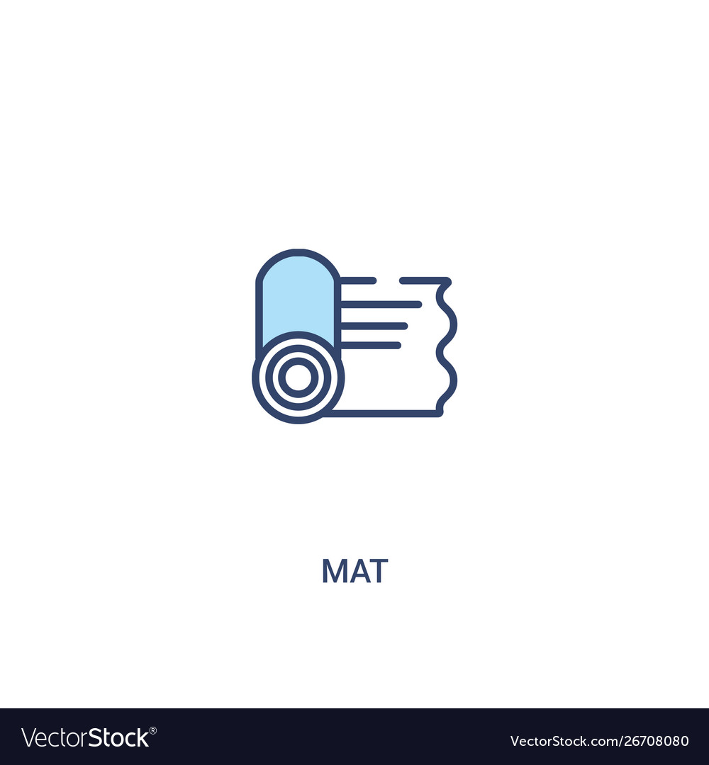 Mat concept 2 colored icon simple line element