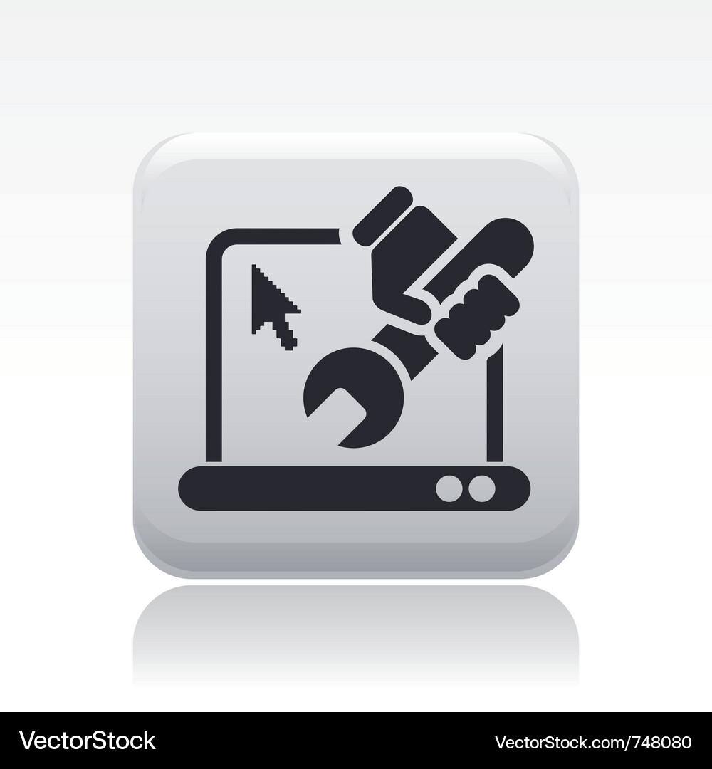Pc repair icon Royalty Free Vector Image - VectorStock
