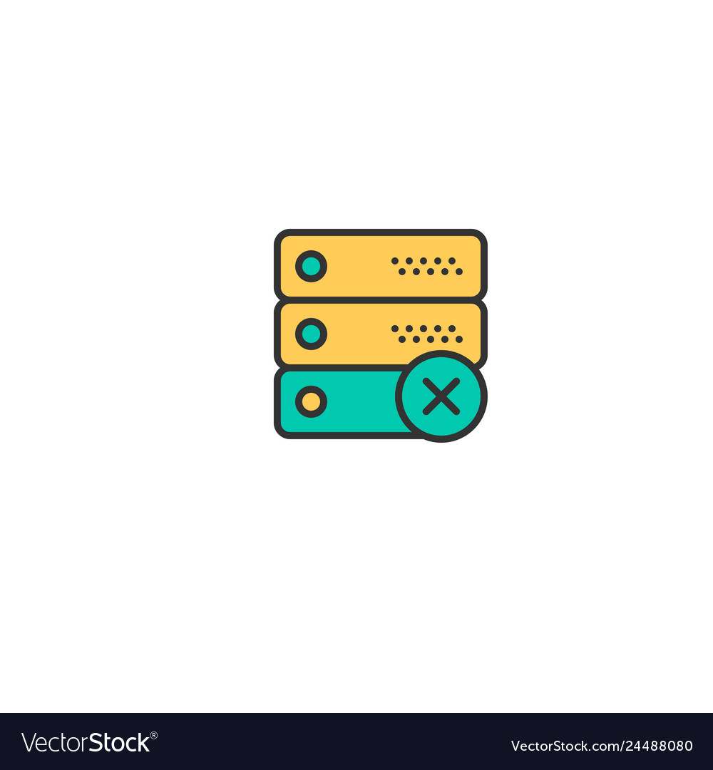 Server icon design interaction vector image Server icon design interaction