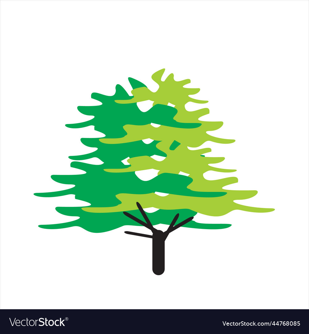 A tree shape as design element vector image A tree shape as design element