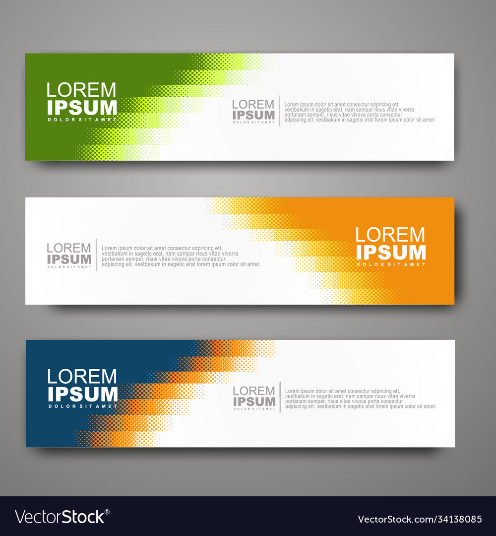 Abstract web banner design template with halftone