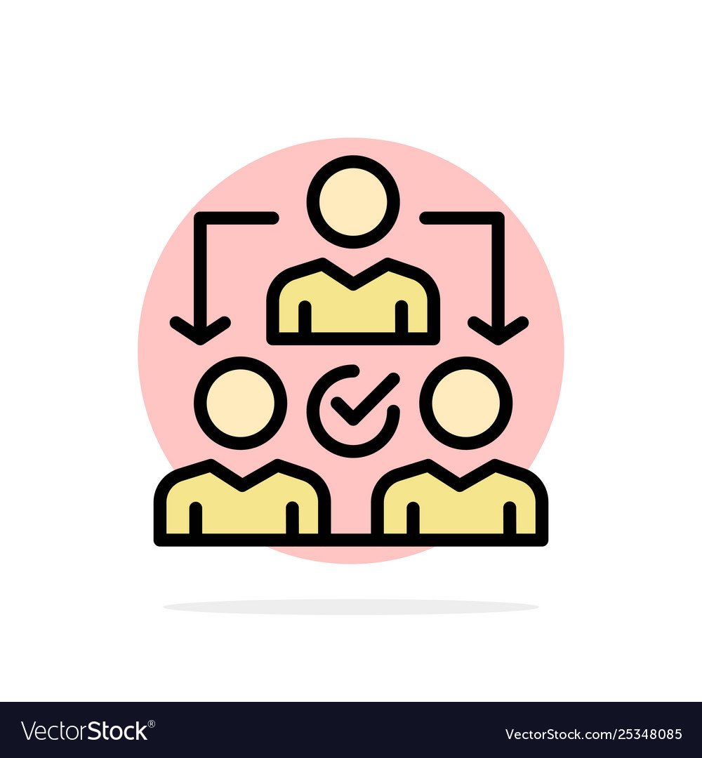 Assignment delegate delegating distribution vector image Assignment delegate delegating distribution