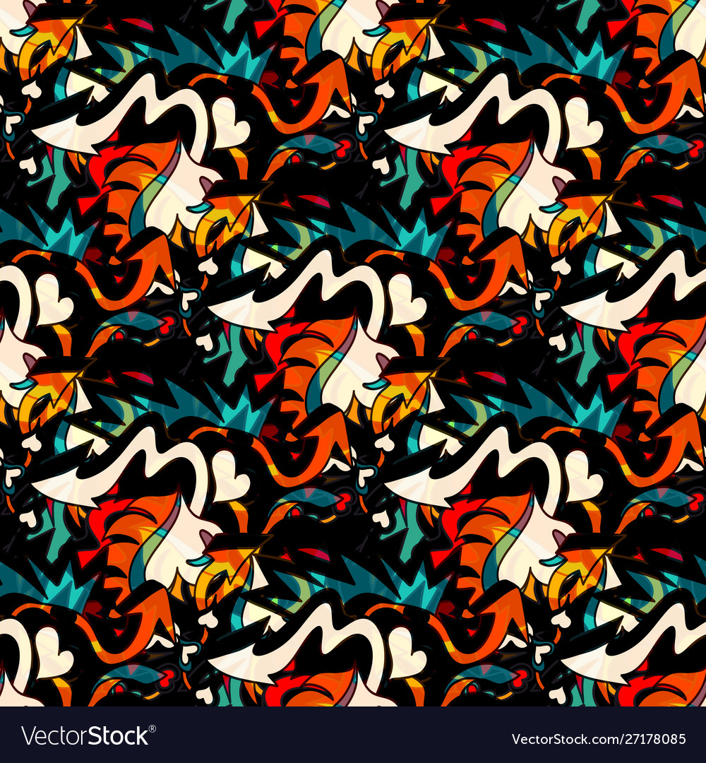 Bright abstract pattern in style graffiti