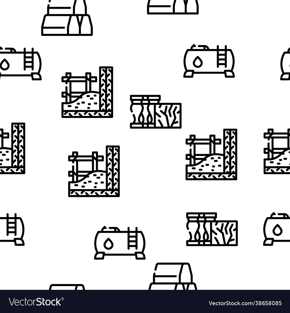 Building material seamless pattern vector image Building material seamless pattern