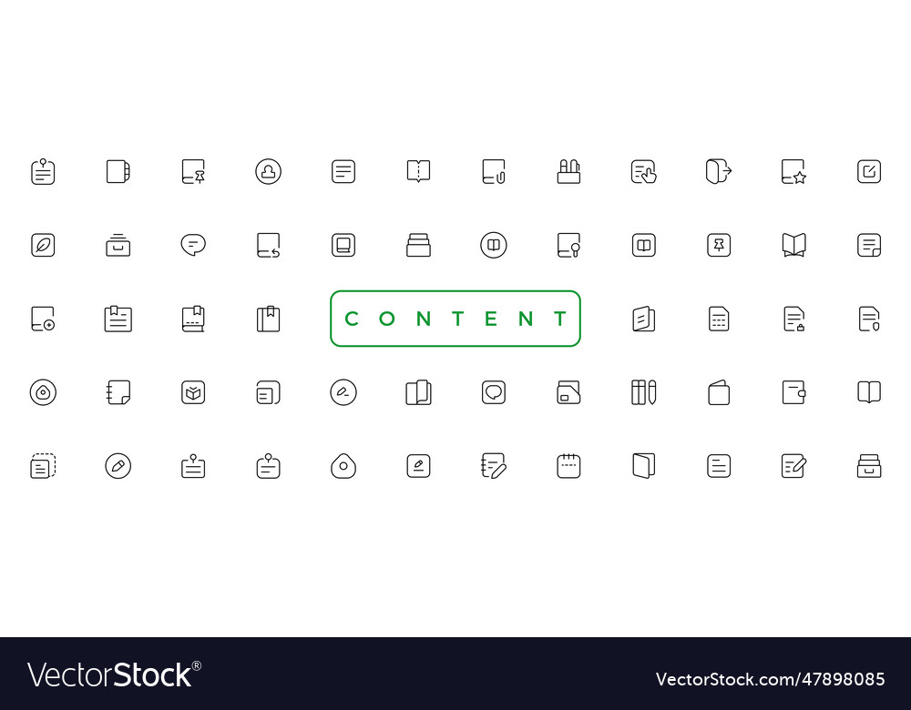 Content simple concept icons set enthält