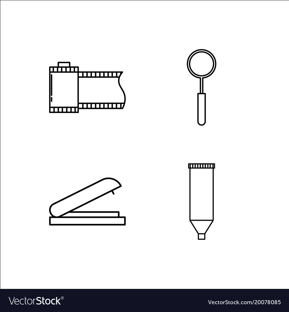 Design and studio simple linear icon setsimple