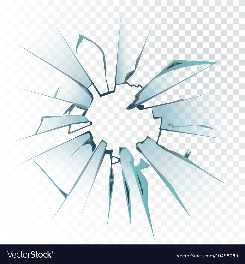 Fractured Frosted Window