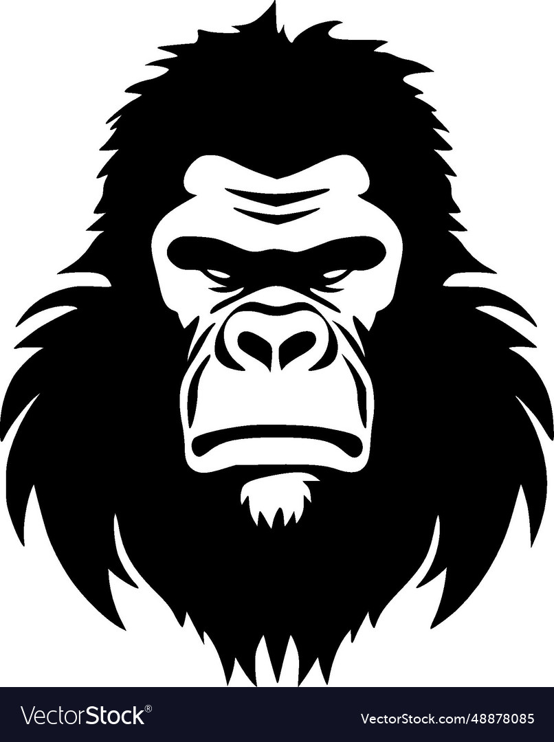 Gorilla - minimalistisches und flaches Logo