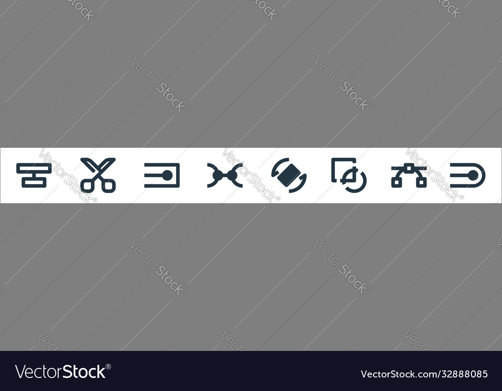 Graphic design line icons linear set quality vector image Graphic design line icons linear set quality