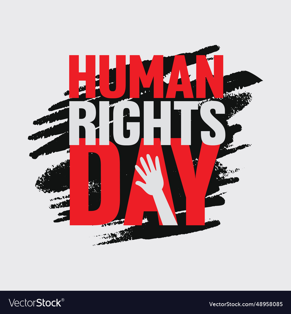 International human rights day template Royalty Free Vector