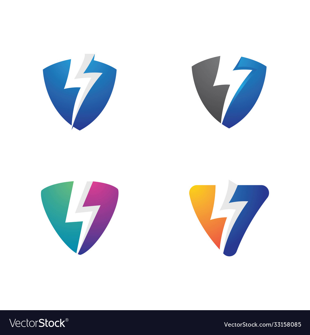 Lightning logo template icon