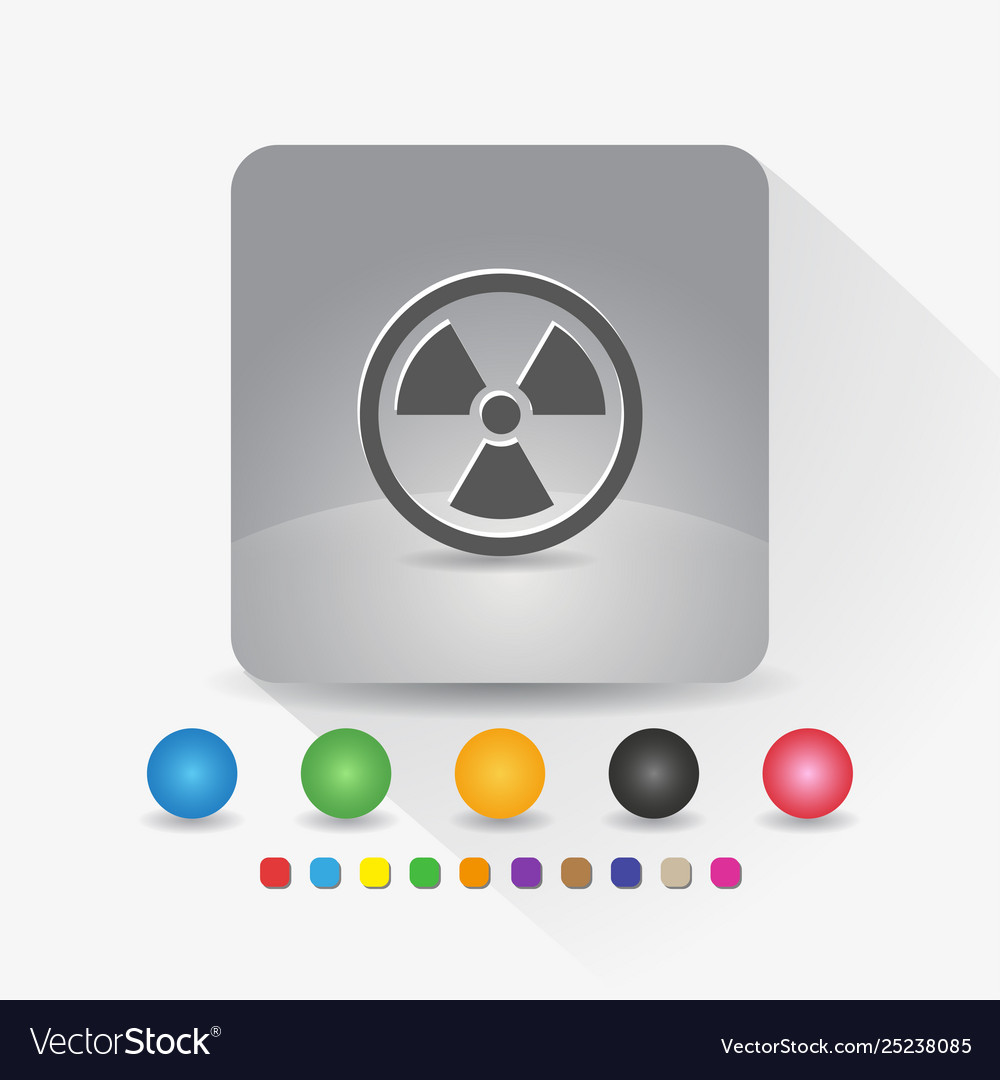 Radiation symbol icon sign app in gray