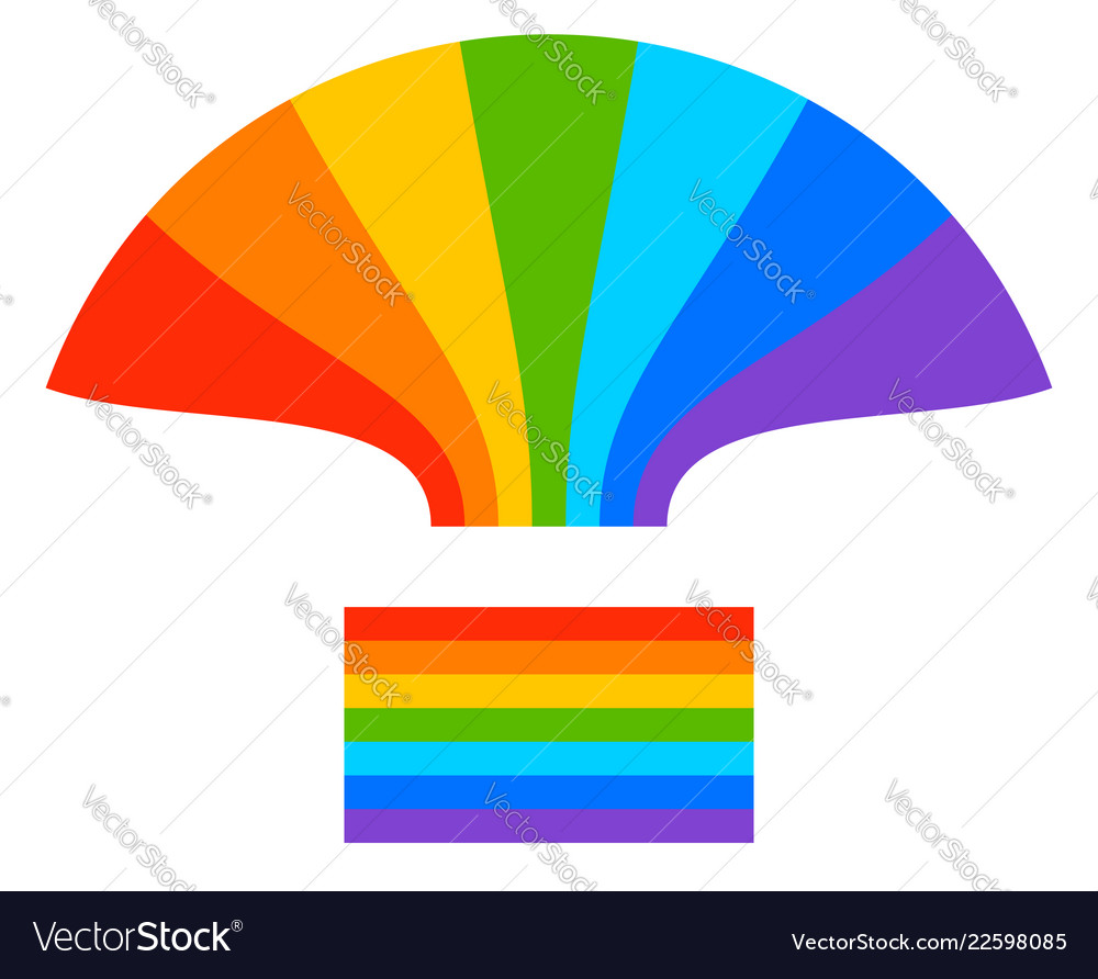 Rainbow shape with tweaked and regular version vector image Rainbow shape with tweaked and regular version