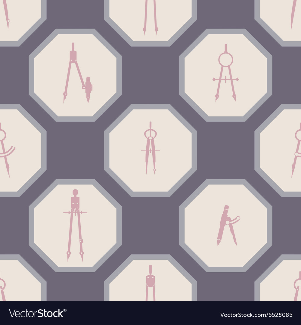 Seamless background with different compasses