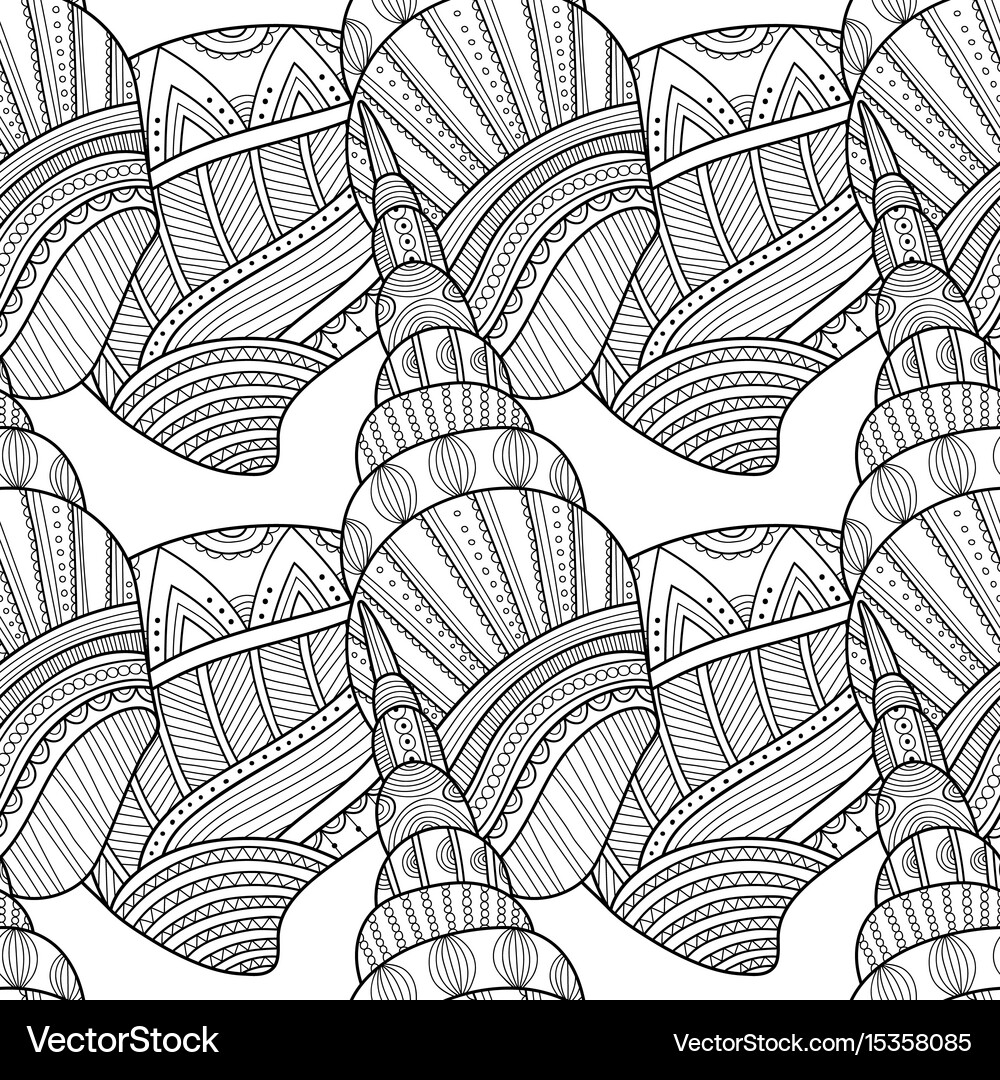 Seamless pattern with decorative sea shells Vector Image