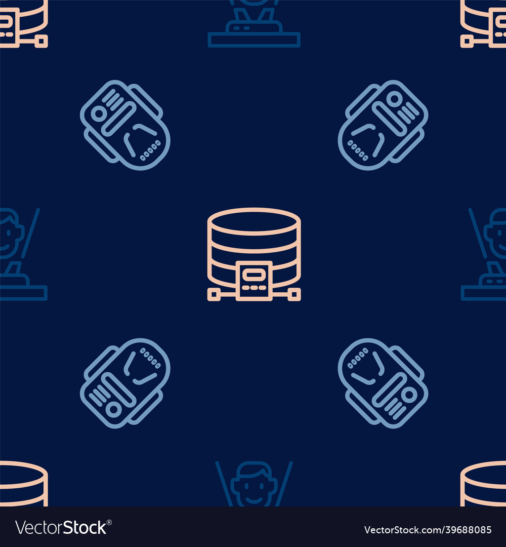 Set line hologram artificial intelligence robot vector image Set line hologram artificial intelligence robot
