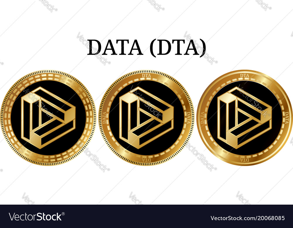 Set of physical golden coin data dta