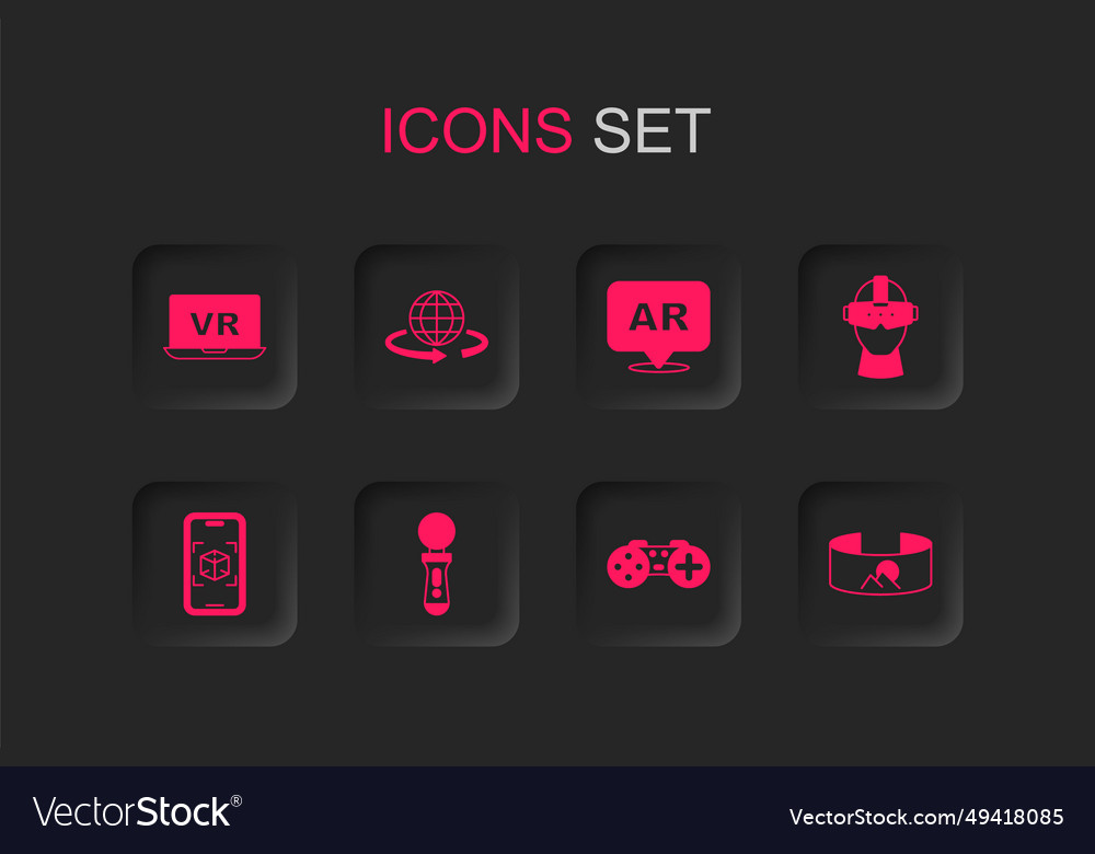 Set vr controller game 3d modeling virtual