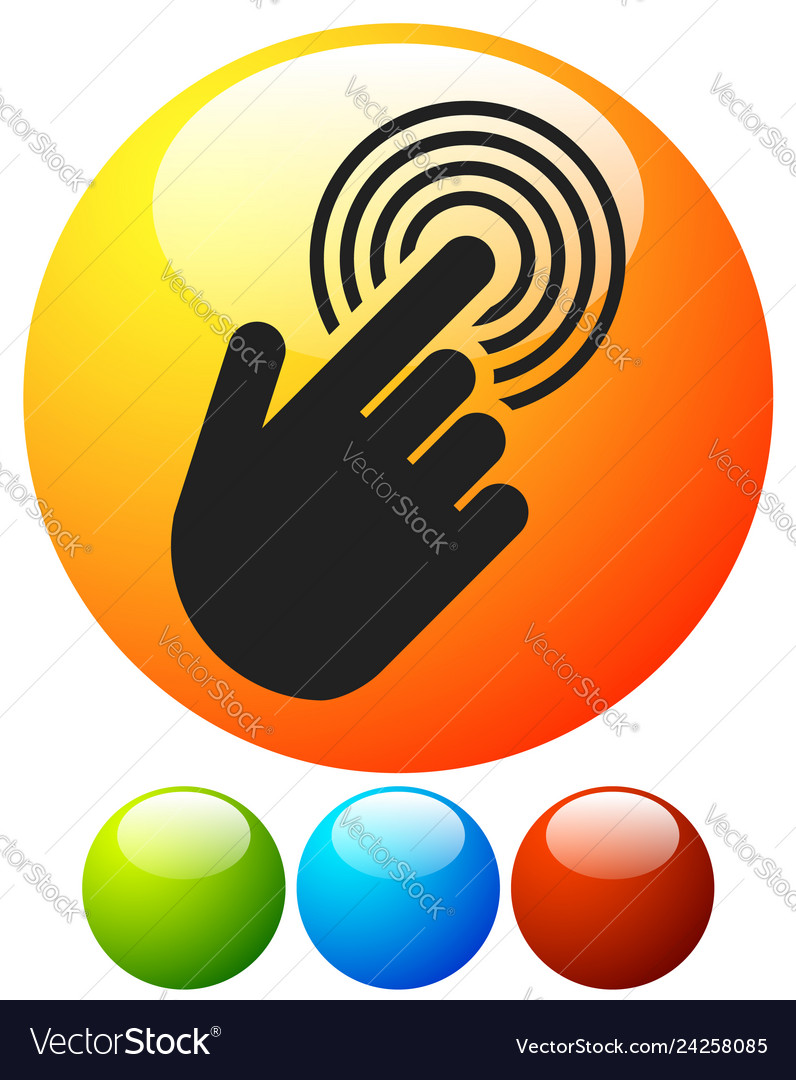 Tapping touchscreen on interface mobile phone icon Vector Image Tapping touchscreen on interface mobile phone icon