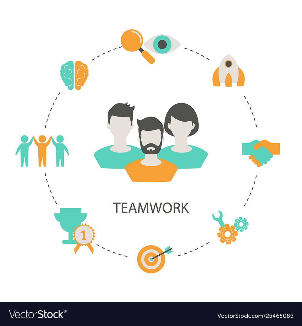 Teamwork concept with people