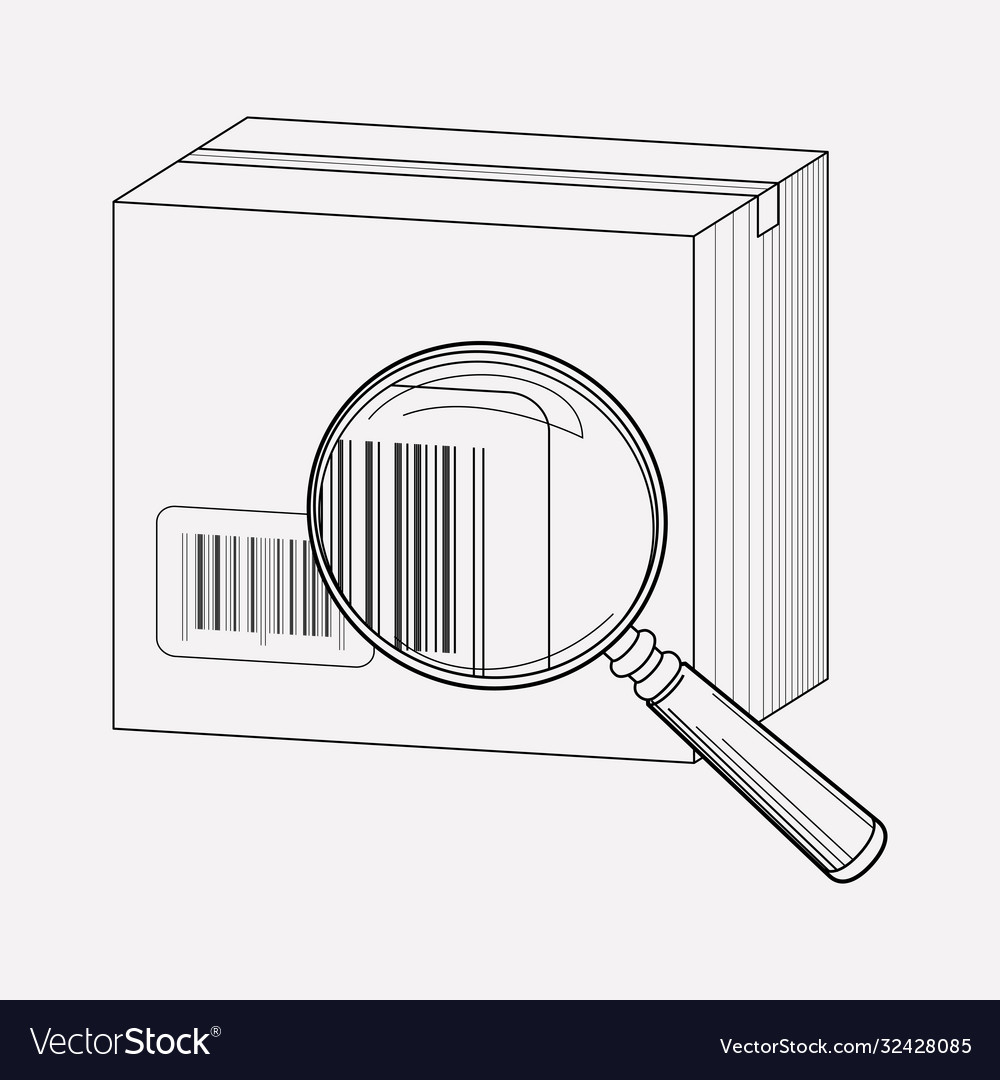 Tracking number icon line element vector image Tracking number icon line element