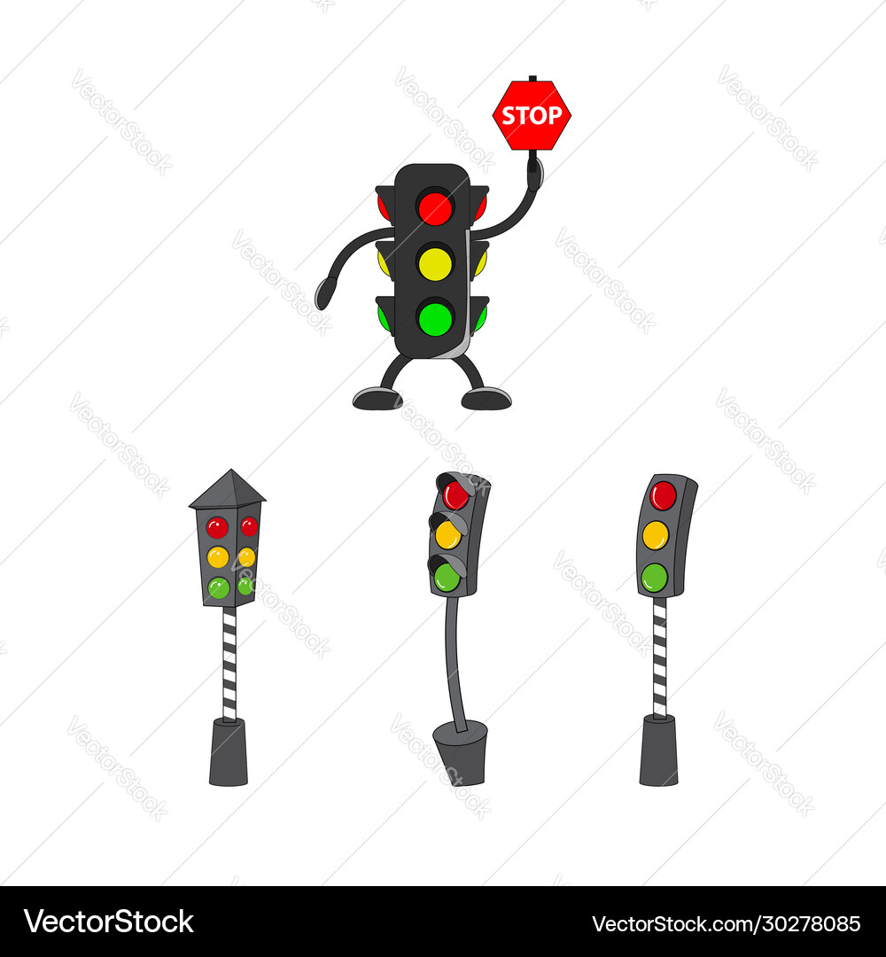Traffic light Royalty Free Vector Image - VectorStock