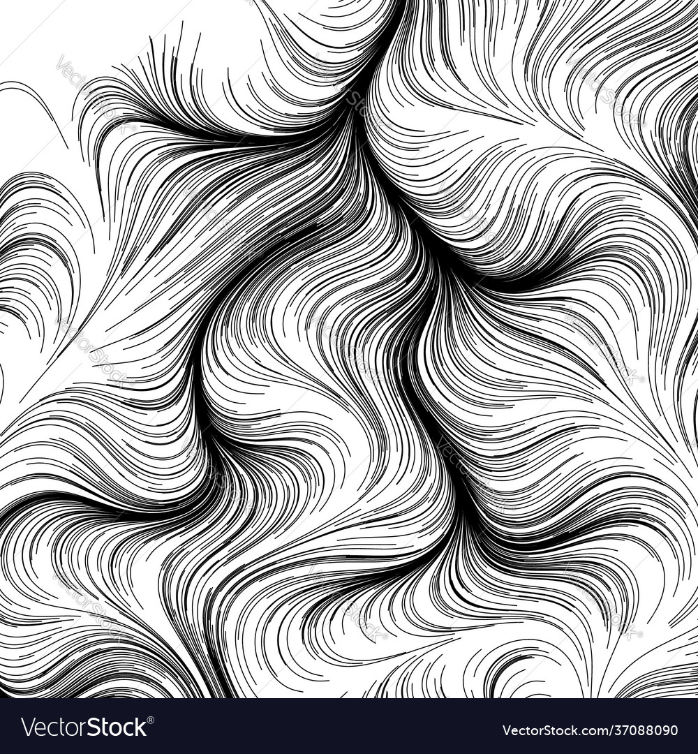 Abstract render random wavy curvy writhe lines