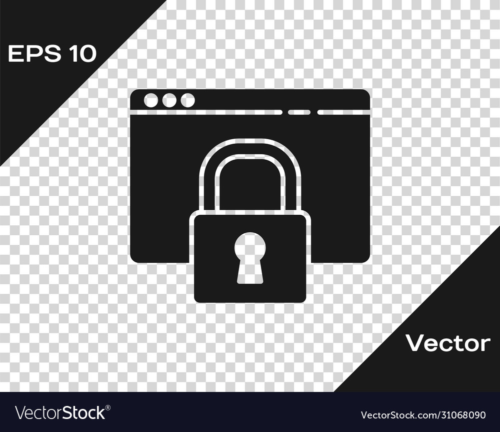 Black secure your site with https ssl icon