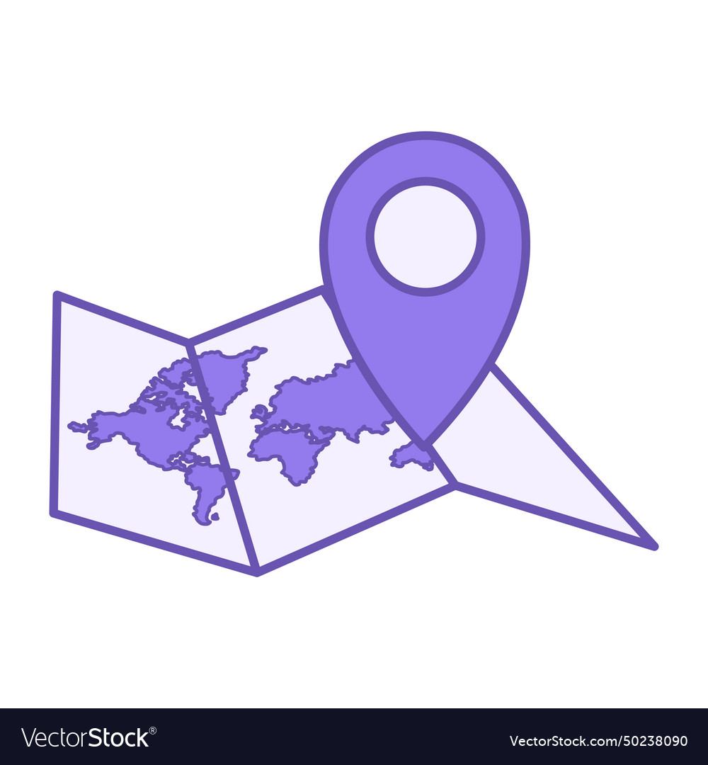 Colored map icon with geolocation