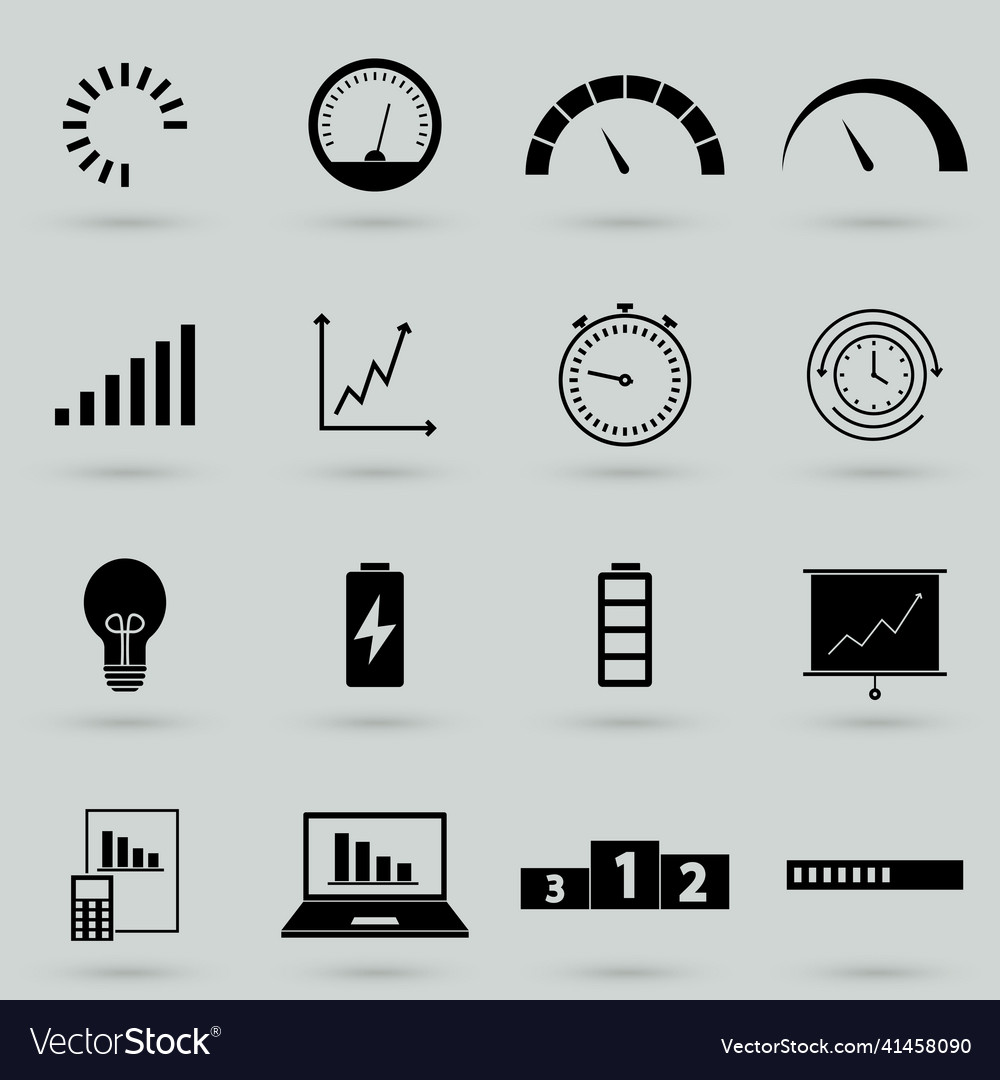 Different phases of speedometer loading vector image Different phases of speedometer loading