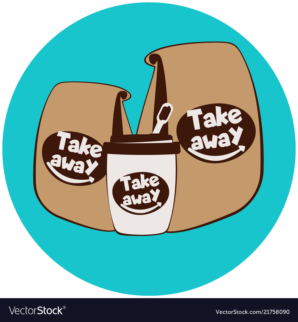 Fast Food Disposable Cup And Paper Bags Royalty Free Vector Fast Food Disposable Cup And Paper Bags Vector Image