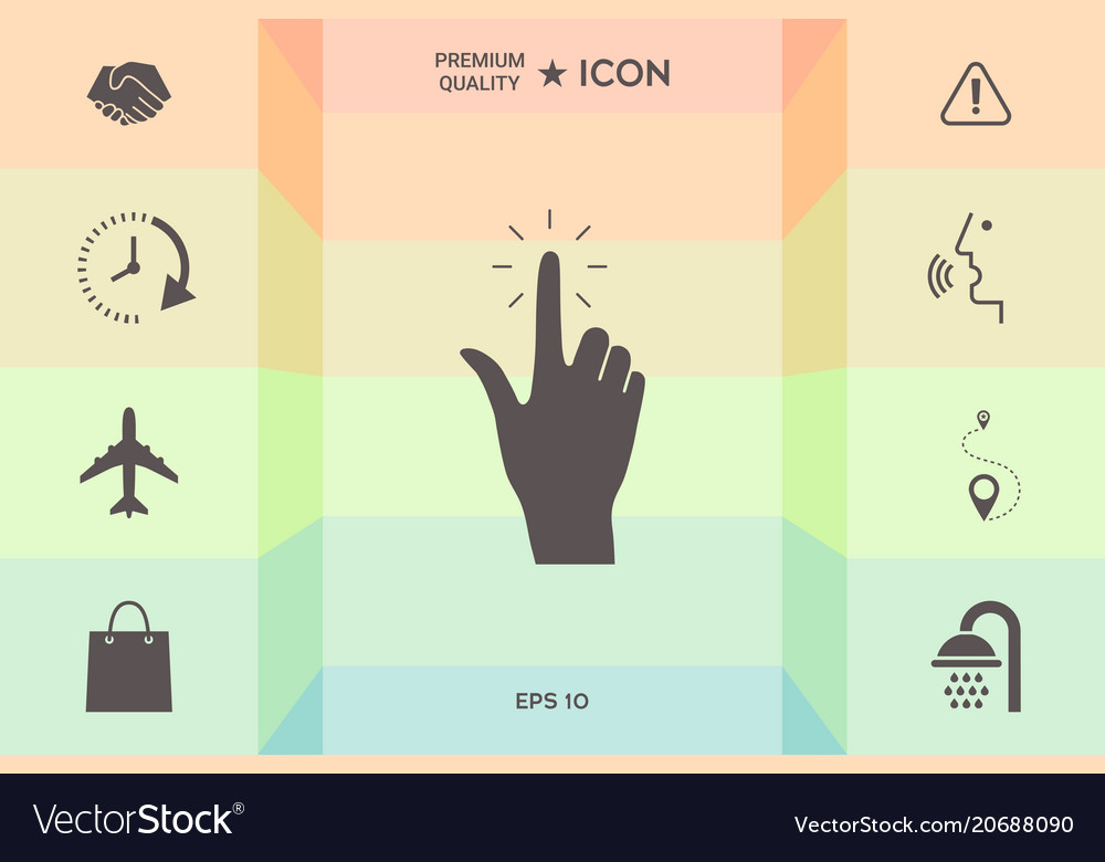 Hand click icon vector image Hand click icon