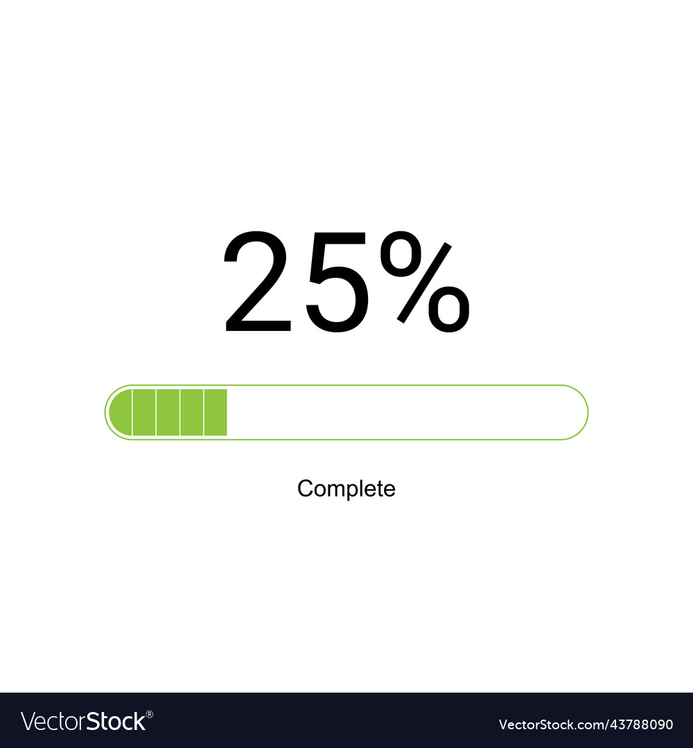 Loading bar progress icons load sign green vector image Loading bar progress icons load sign green