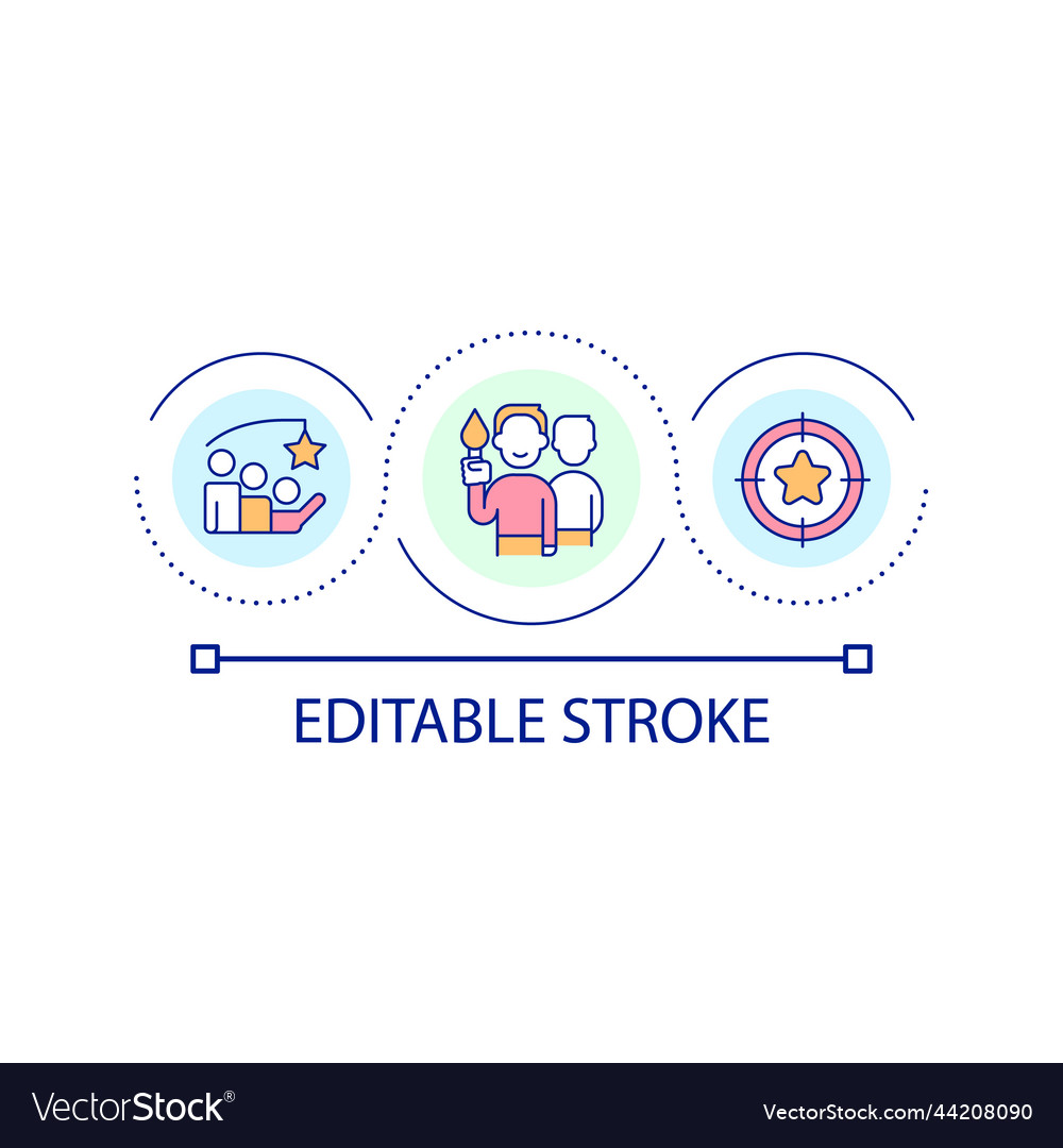 Mentoring relationships loop concept icon vector image Mentoring relationships loop concept icon