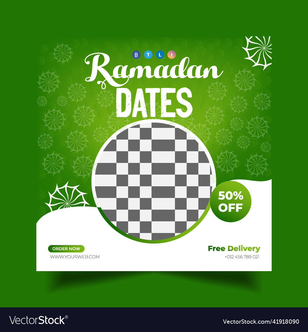 Ramadan Termine Verkauf Social Media Post Design