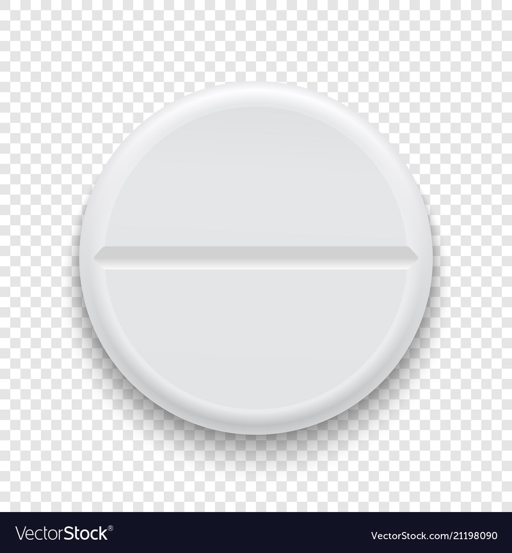 Realistic 3d white medical pill icon Royalty Free Vector