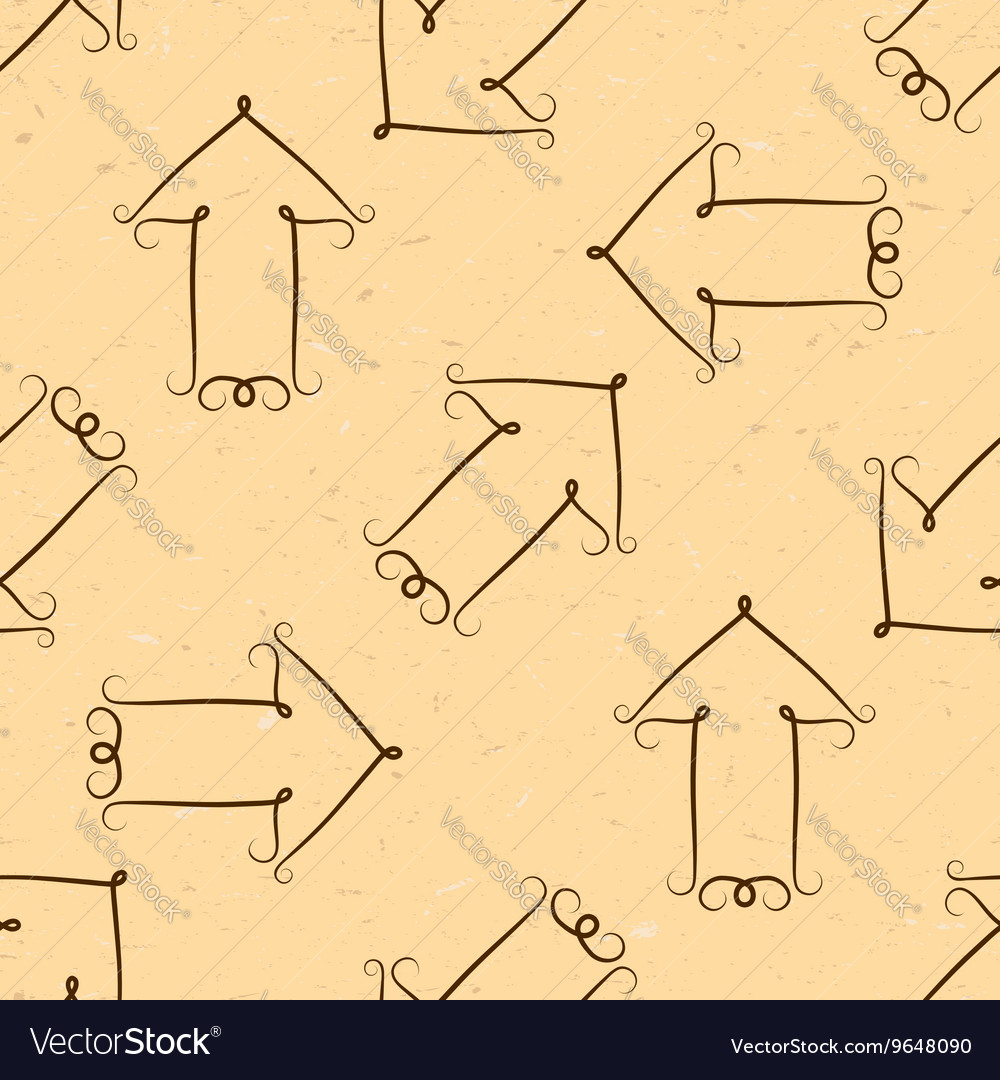 Seamless pattern with grungy arrows