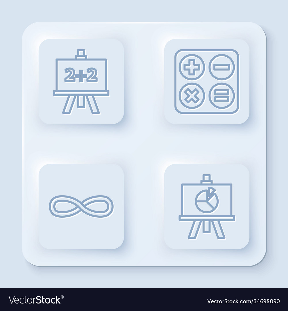 Set line calculator square root function vector image Set line calculator square root function