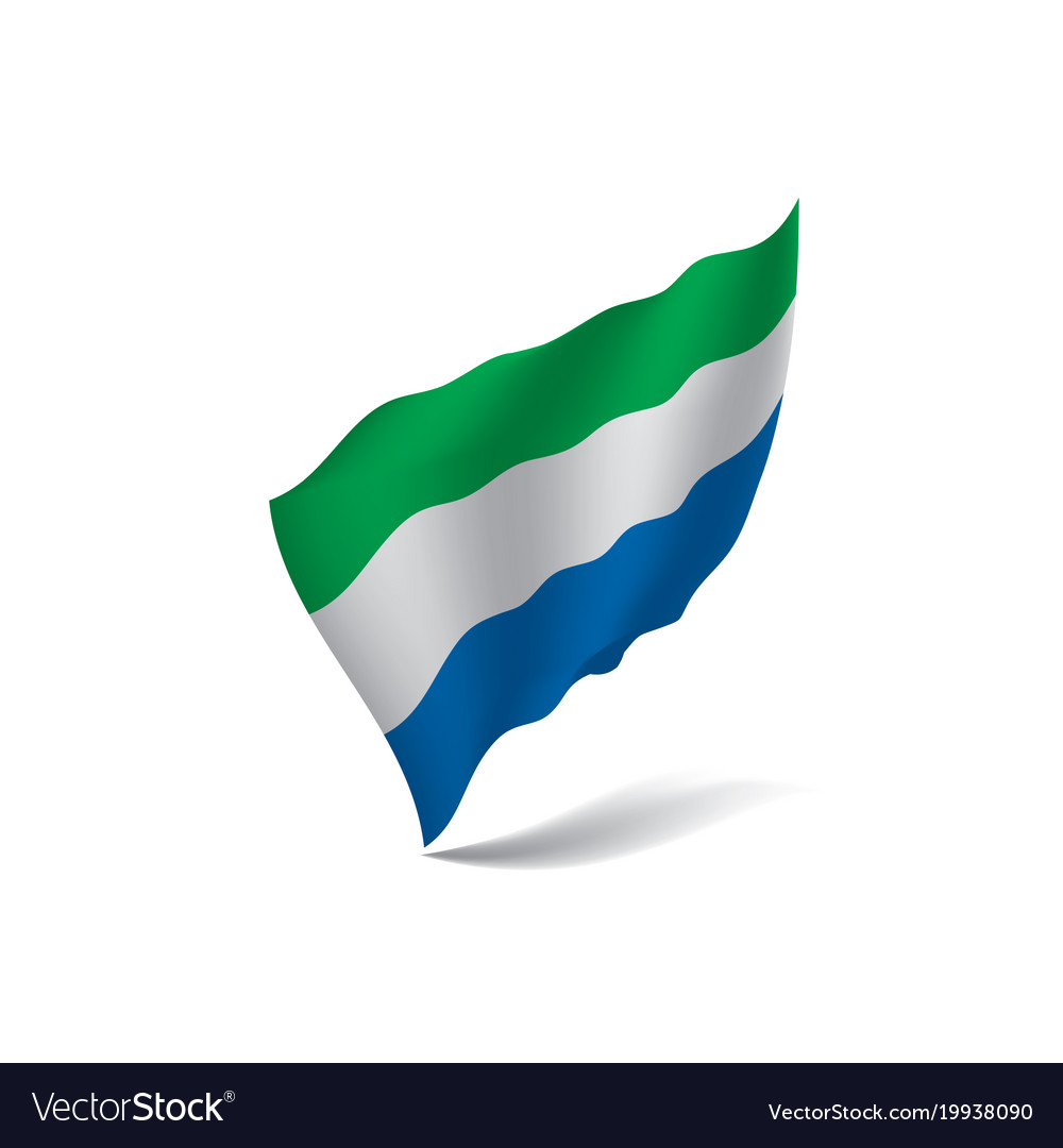 Sierra leone flag Royalty Free Vector Image - VectorStock