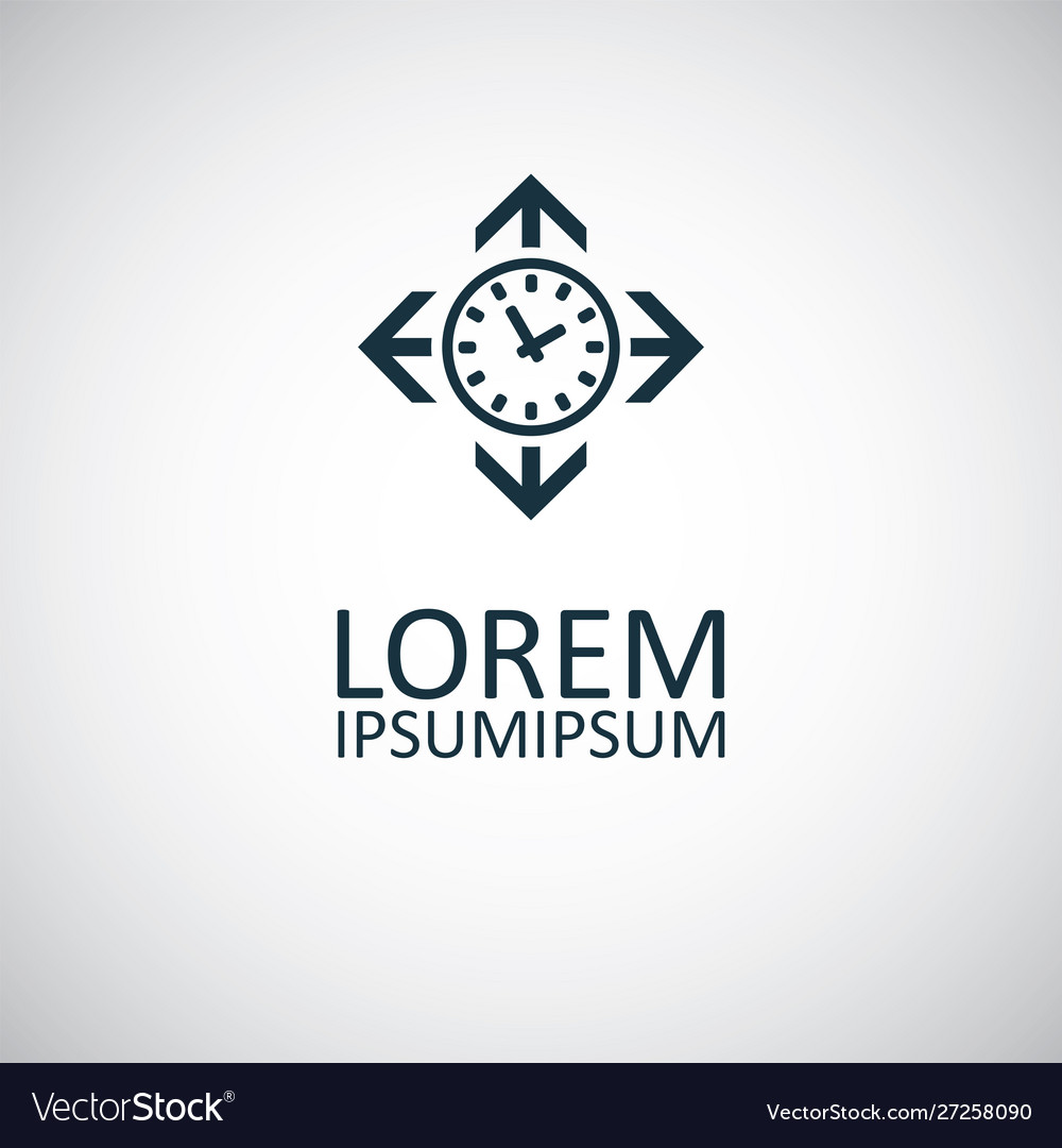 Time arrows icon for web and ui on white