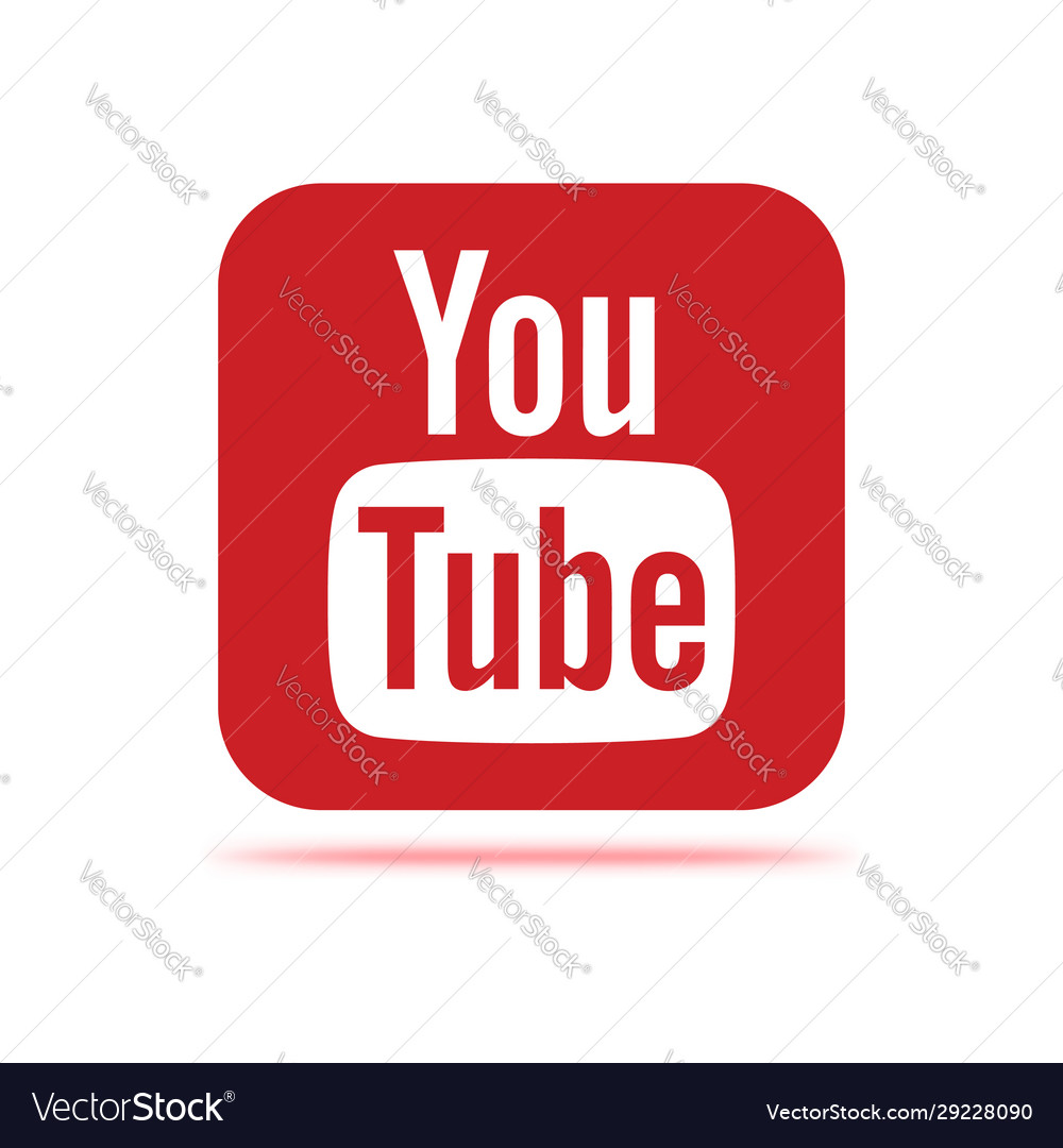 Youtube logo icon Royalty Free Vector Image - VectorStock