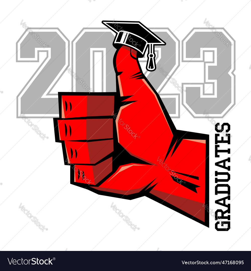 2023 graduate class logo Royalty Free Vector Image