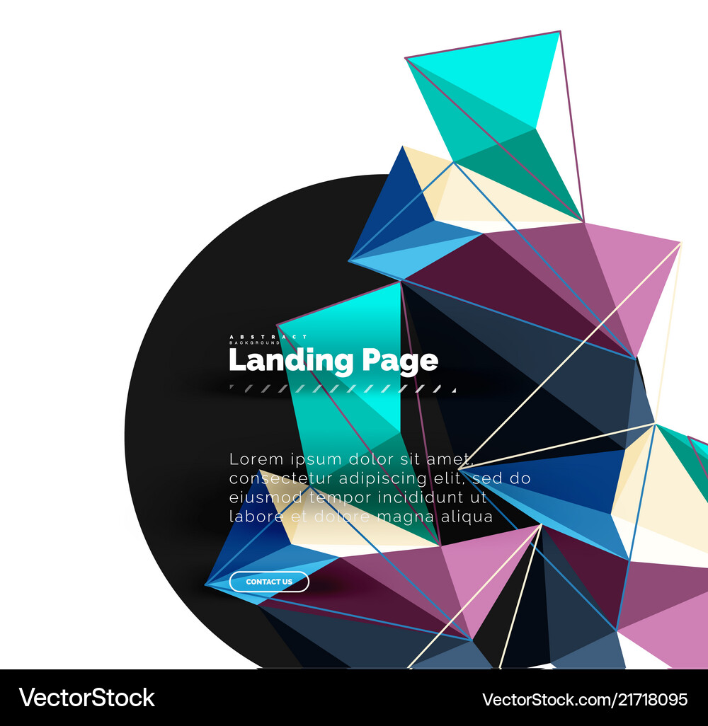 3d triangle abstract background polygonal Vector Image