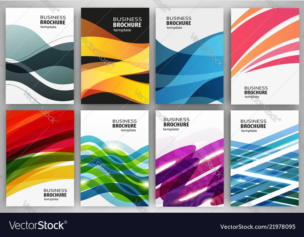 Abstract wavy background set