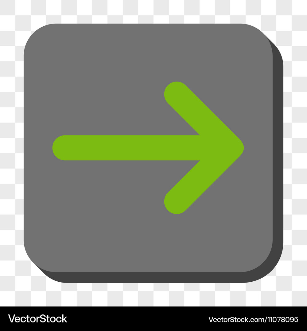 Arrow right rounded square button Royalty Free Vector Image